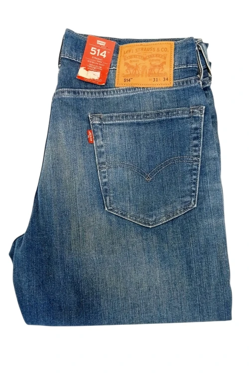 Levi's 514 Straight Tumbled Rigid jeansy męskie niebieskie