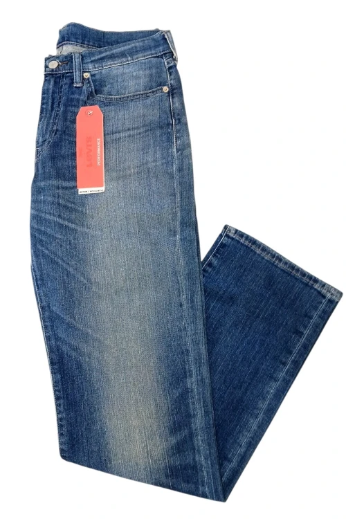 Levi's 514 Straight Tumbled Rigid jeansy męskie niebieskie - widok z przodu
