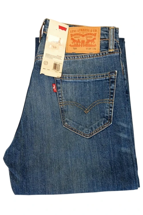 Levi's 751 Standard Fit Dark Stonewash jeansy męskie niebieskie