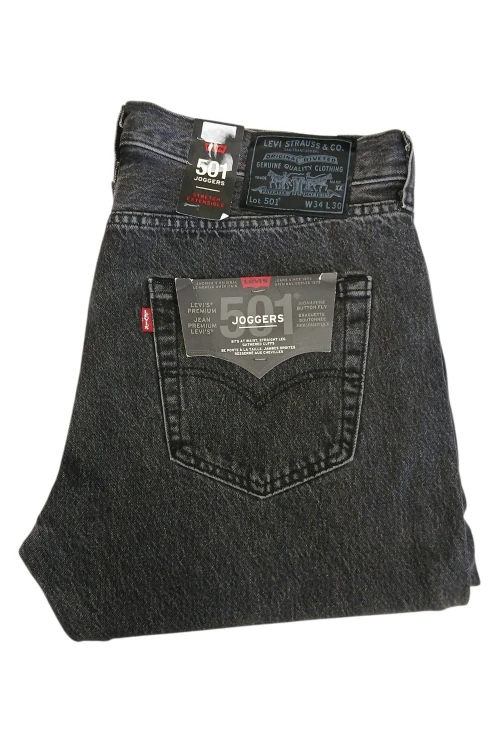 Levis 501 Joggers Grey Worn In joggery męskie szare