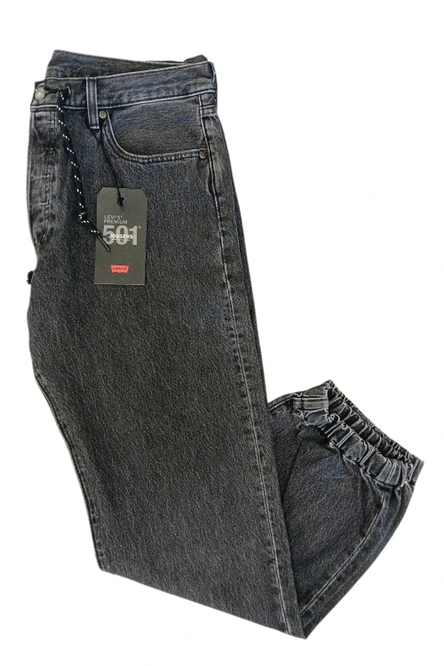 Levis 501 Joggers Grey Worn In joggery męskie szare - widok z przodu