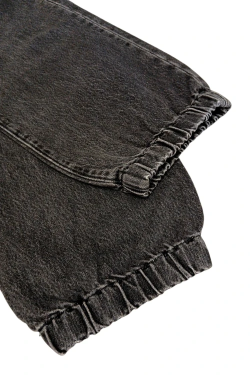 Levis 501 Joggers Grey Worn In joggery męskie szare - zbliżenie na nogawki