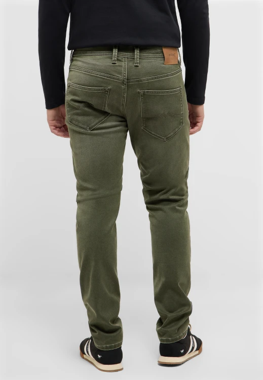 Mustang Oregon Slim Ivy Green jeansy męskie zielone - widok z tyłu