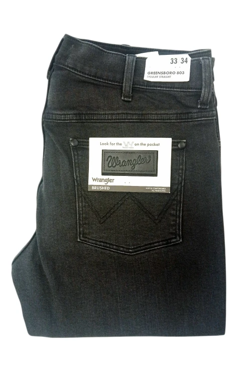 Wrangler Greensboro 803 Regular Straight Ashley jeans męskie ciemnoszare