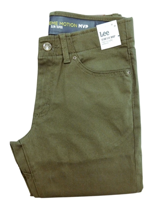 Lee Slim Fit Mvp Olive Moss spodnie materiałowe męskie zielone