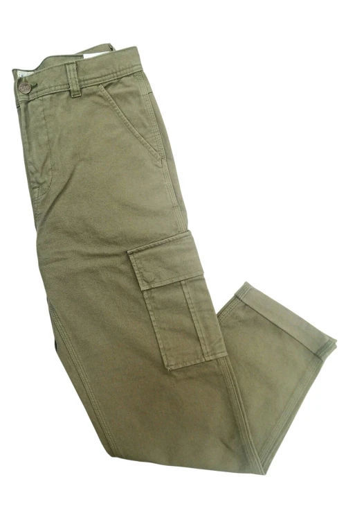 Lee Cargo Pant Relaxed Olive Green bojówki zielone męskie - widok z przodu