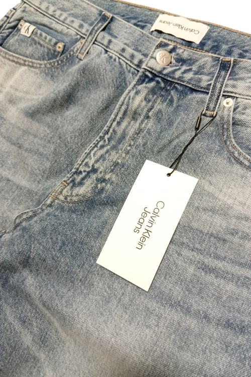 Calvin Klein Dad Jean Straight Denim Light jeansy męskie - zbliżenie na materiał