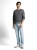 Bluza męska bez kaptura szara Tom Tailor Garment Dyed Crew Neck Sweatshirt - ujęcie całego modela