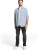 Koszula męska bawełniana niebieska Tom Tailor Structured Shirt Regular Shirt - ujęcie całego modela
