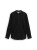 Czarna koszula męska na stójce bawełniano-lniana Tom Tailor Regular Cotton Linen Shirt