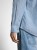 Niebieska koszula męska na stójce bawełniano-lniana Tom Tailor Regular Cotton Linen Shirt - zbliżenie na rękaw