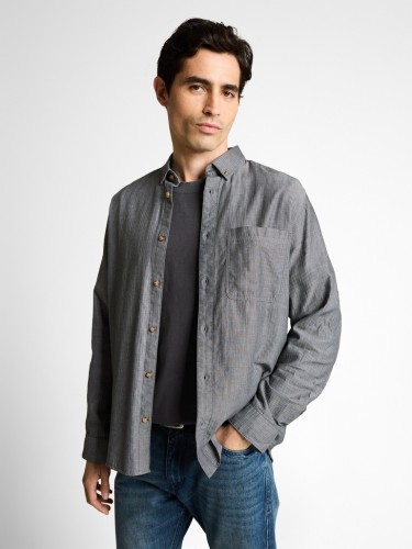 Koszula męska bawełniana szara Tom Tailor Regular Fit Shirt
